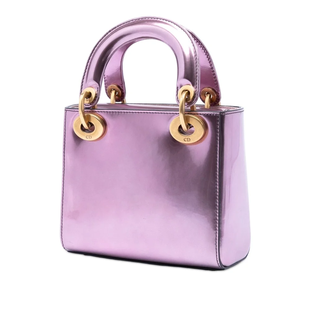 Pre-Loved Dior Mini Metallic Patent Lady Dior